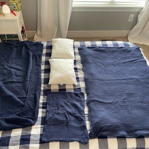 Pottery Barn duvet set (and insert) & Crate&Barrel toddler pillow inserts